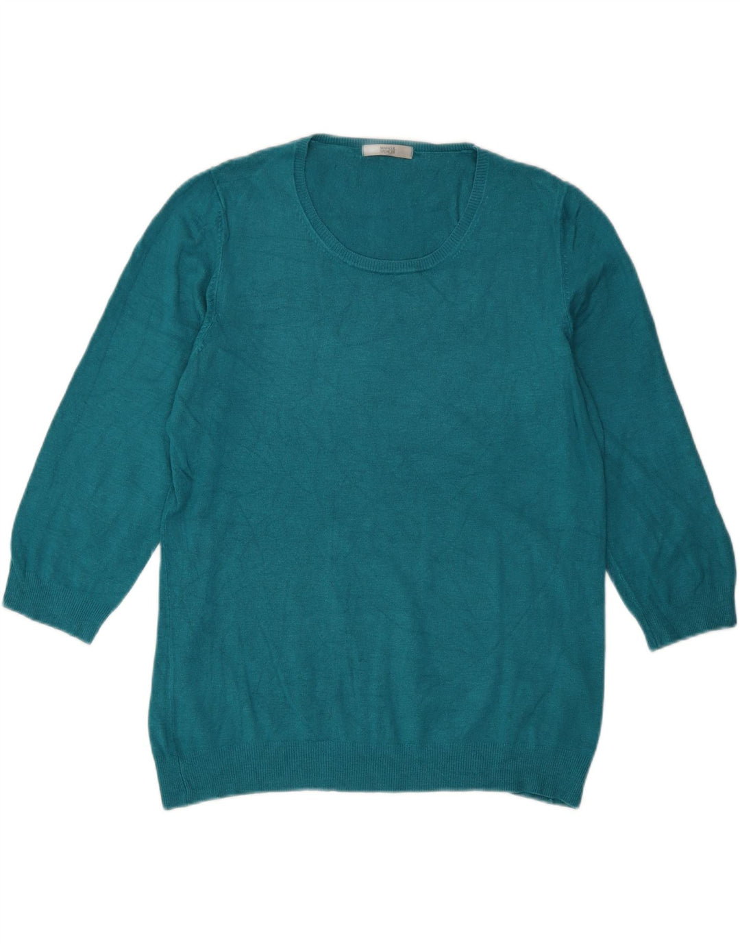 Maglione maglione con scollo a barca da donna Marks & Spencer UK 16 grande turchese