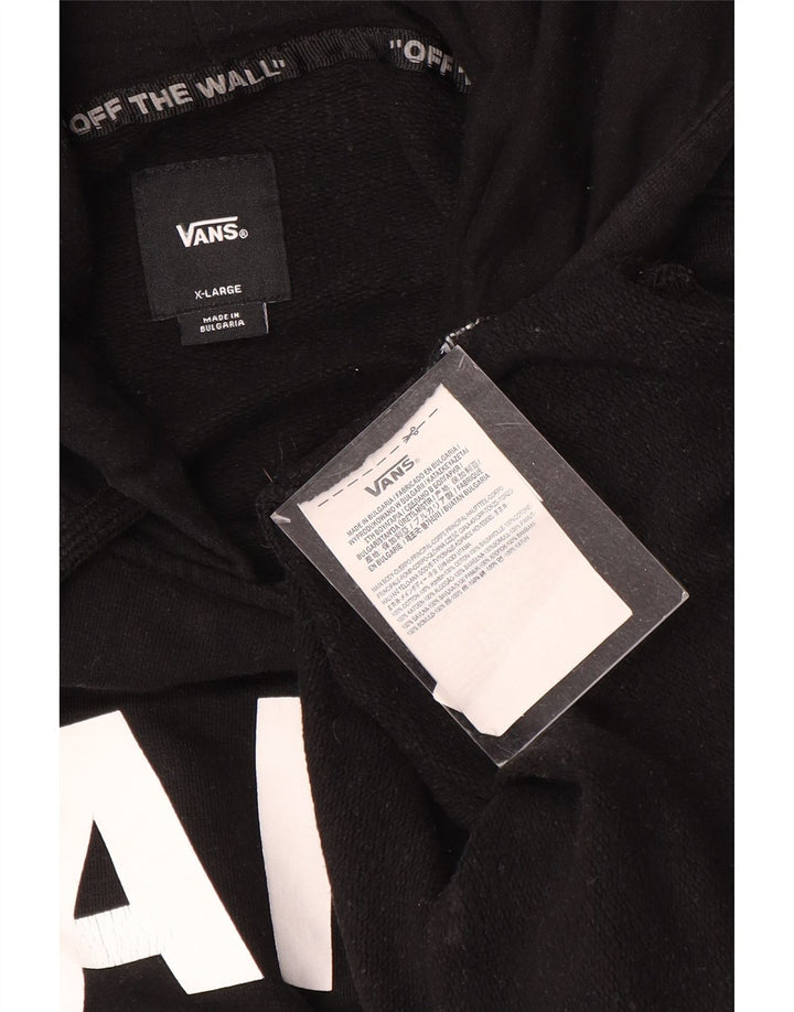 Felpa con cappuccio grafica da uomo VANS XL in cotone nero