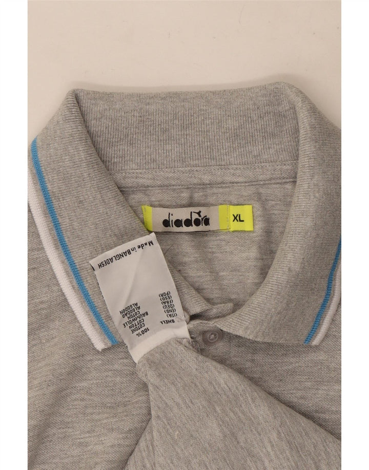 Polo Diadora Uomo XL Cotone Grigio