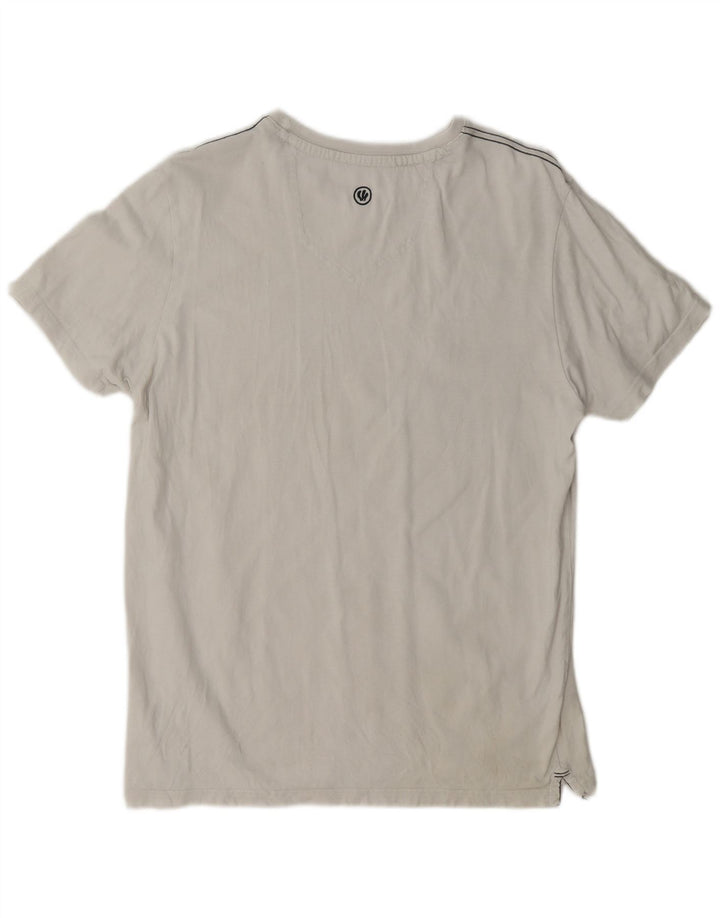 T-shirt grafica da uomo Fat Face Top in cotone bianco medio