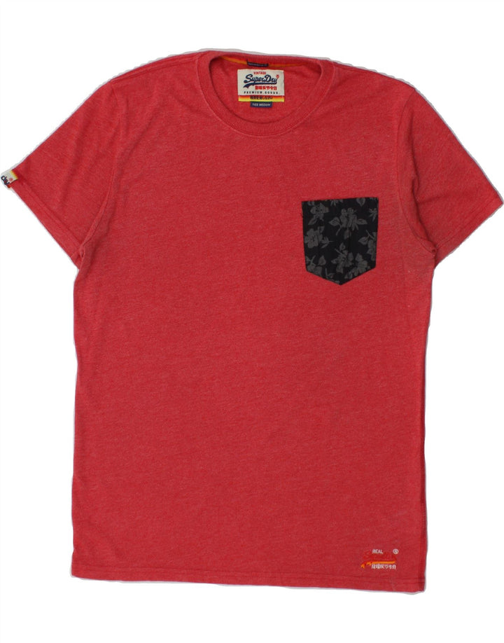 SUPERDRY Mens T-Shirt Top Medium Red Floral Cotton Vintage Superdry and Second-Hand Superdry from Messina Hembry 