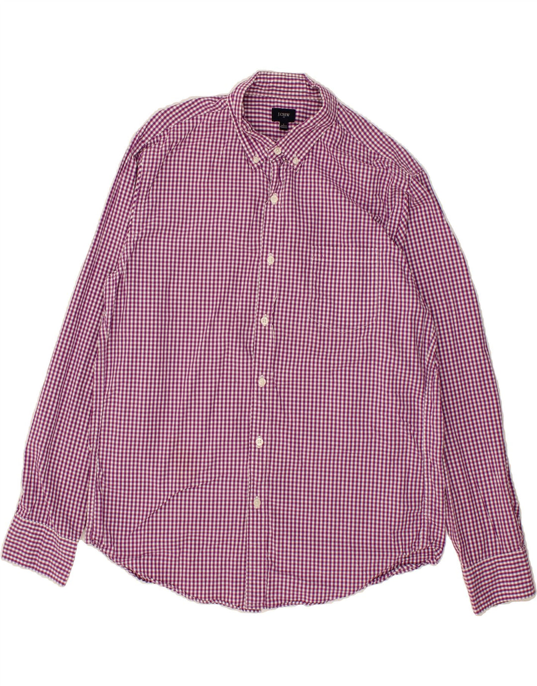 J. CREW Mens Shirt Large Pink Gingham Cotton Vintage J. Crew and Second-Hand J. Crew from Messina Hembry 