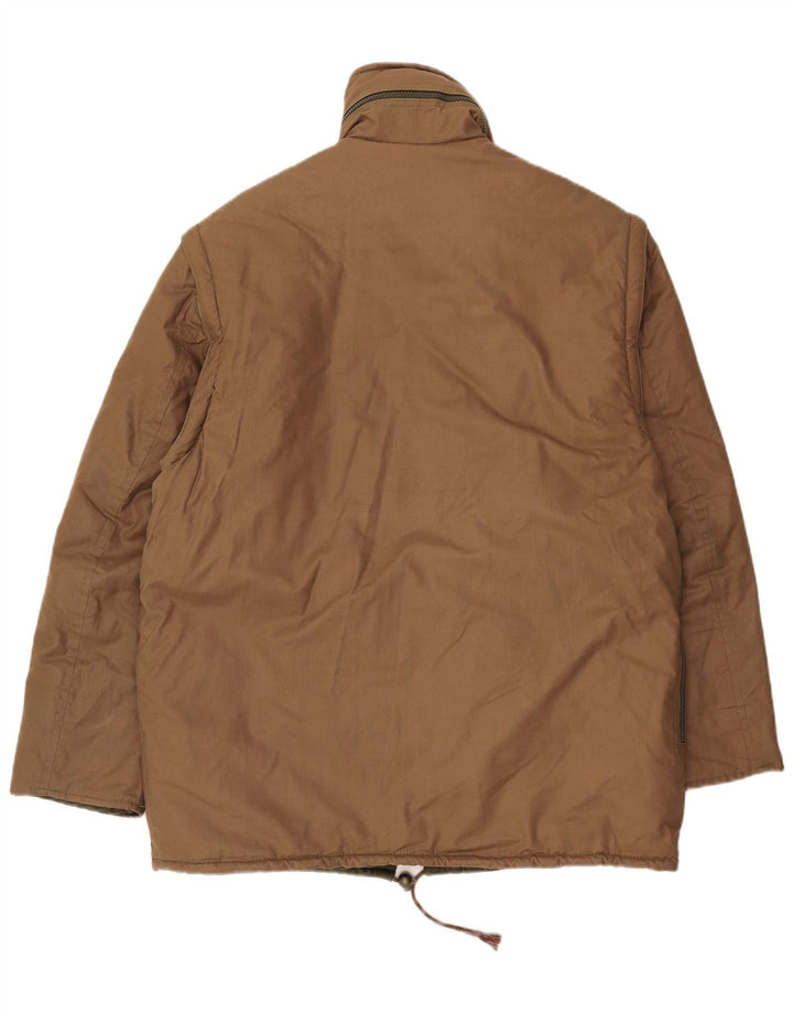 Giacca imbottita con cappuccio vintage da uomo IT 52 XL Cachi