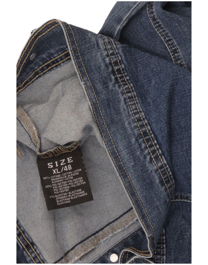 Giacca di jeans da donna VINTAGE UK 18 XL cotone blu