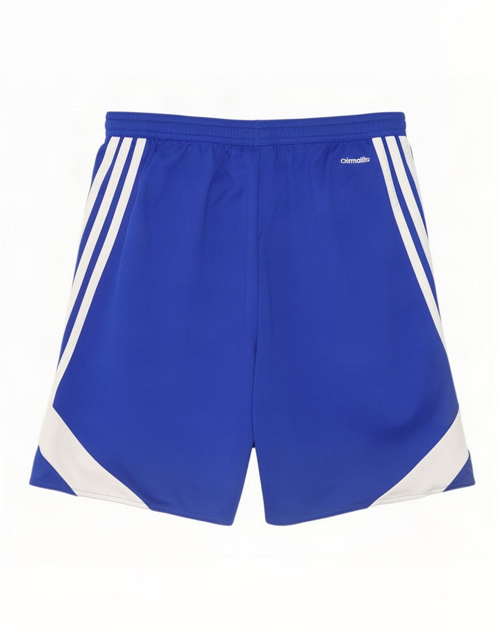 Pantaloncini sportivi Adidas Climalite da uomo in poliestere color block blu medio