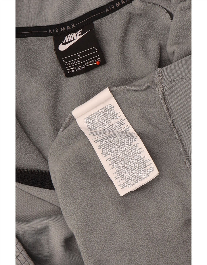 Maglione con cappuccio grafico NIKE da ragazzo 12-13 anni in poliestere a quadri grigi grandi