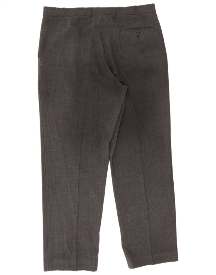 Pantaloni da abito con pegging da uomo Marks & Spencer W34 L28 Grigi