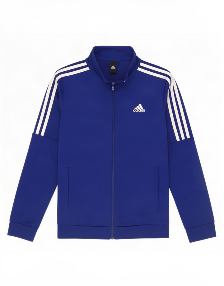 Giacca da tuta da donna Adidas UK 12/14 Poliestere blu medio