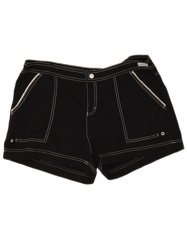 Pantaloncini da bagno da donna Nautica UK 16 grandi nylon nero