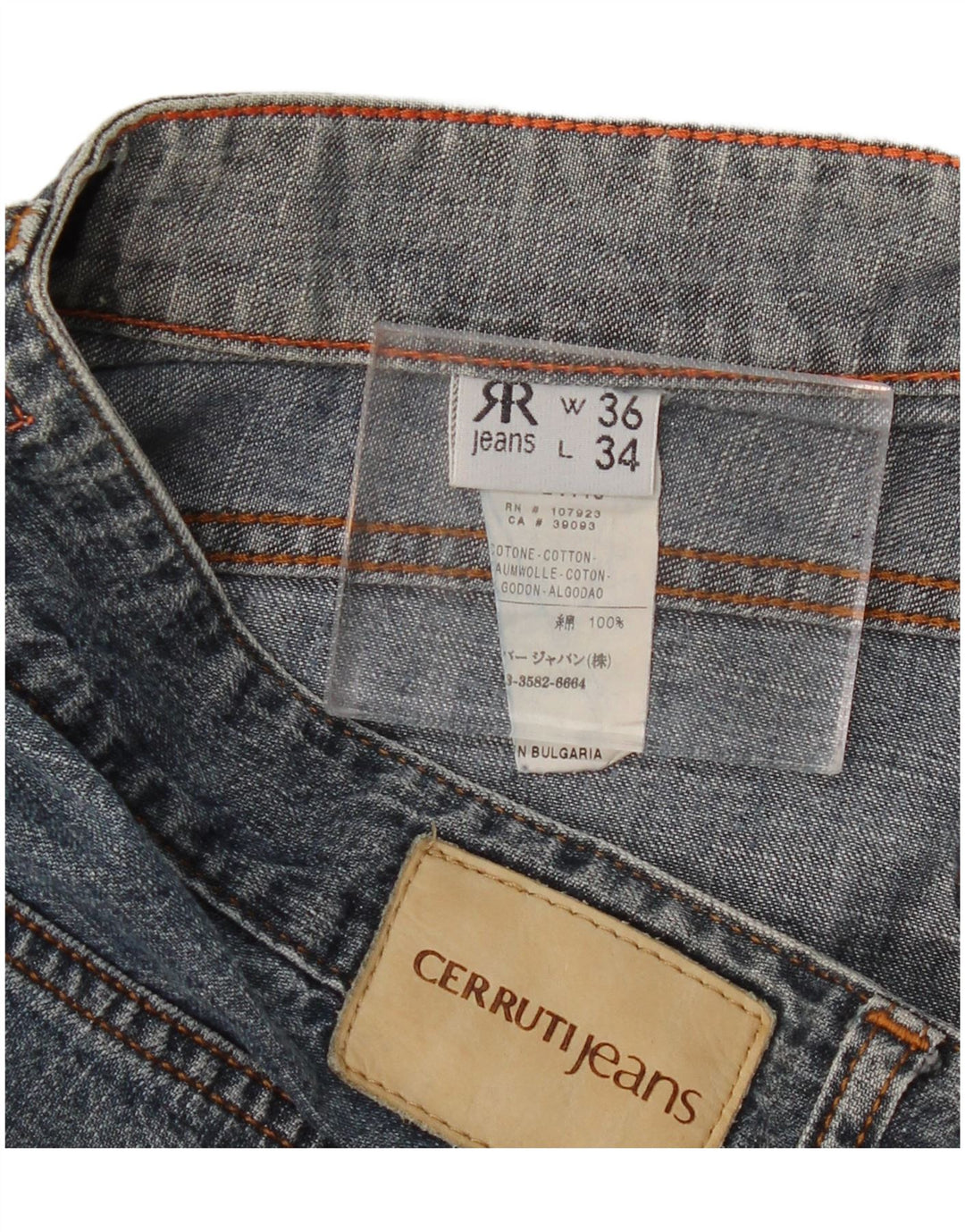 Jeans dritti da uomo CERRUTI W36 L29 cotone blu