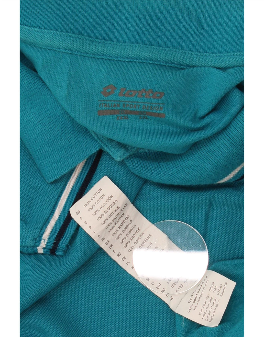 Polo da uomo LOTTO 3XL in cotone blu