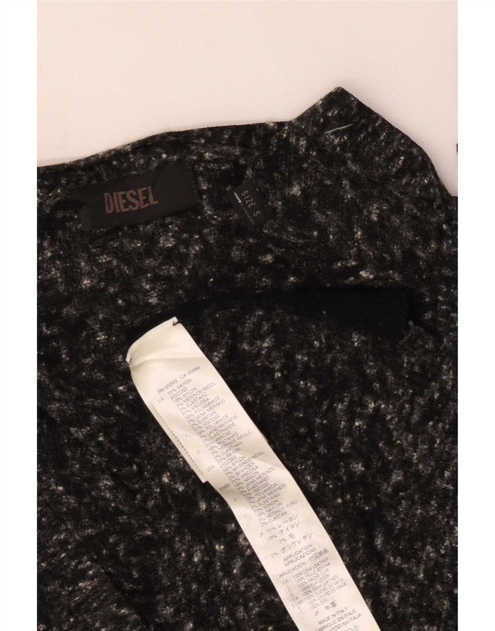 Maglione cardigan oversize lungo da donna Diesel UK 10 piccolo grigio chiazzato