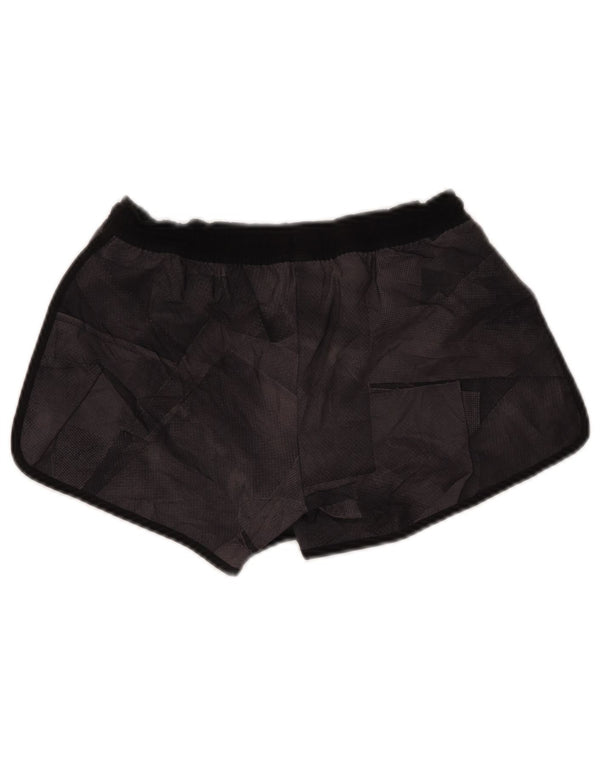 Pantaloncini sportivi Reebok da donna Speedwick UK 4/6 XS poliestere geometrico nero