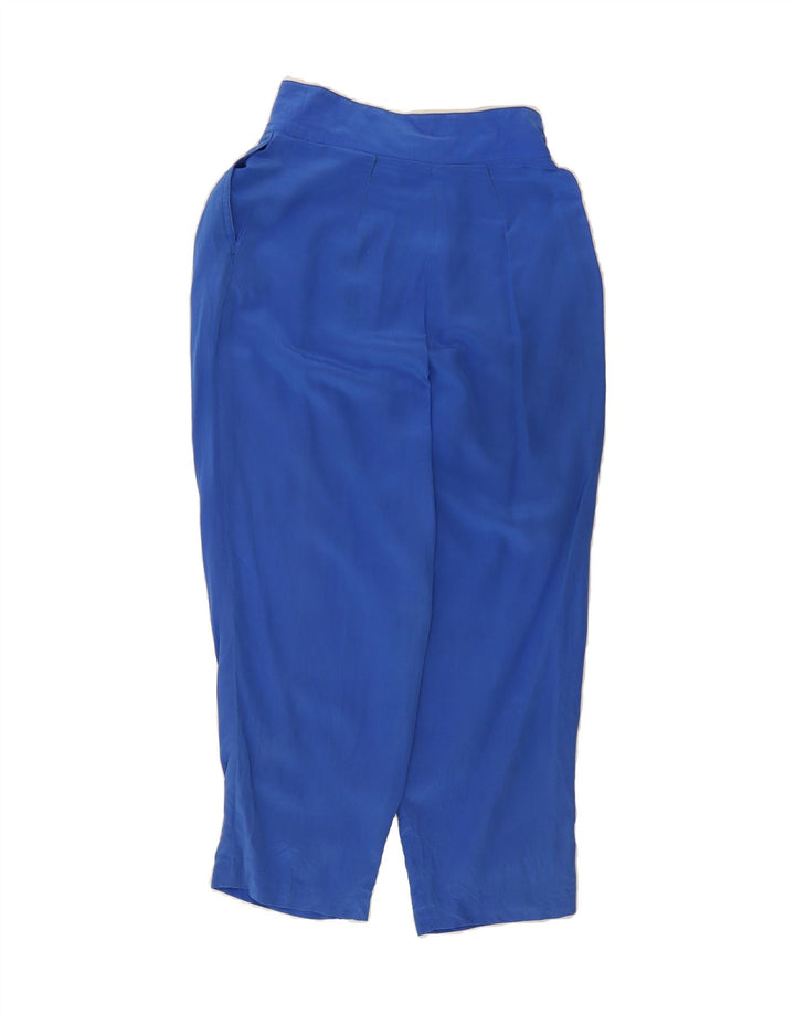 VINTAGE Womens Pegged Cropped Trousers W26 L24 Blue Vintage Vintage and Second-Hand Vintage from Messina Hembry 