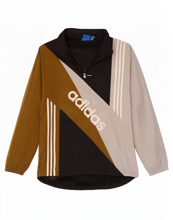 Adidas - Tuta da uomo con grafica pullover, top grande, multicolore, color block