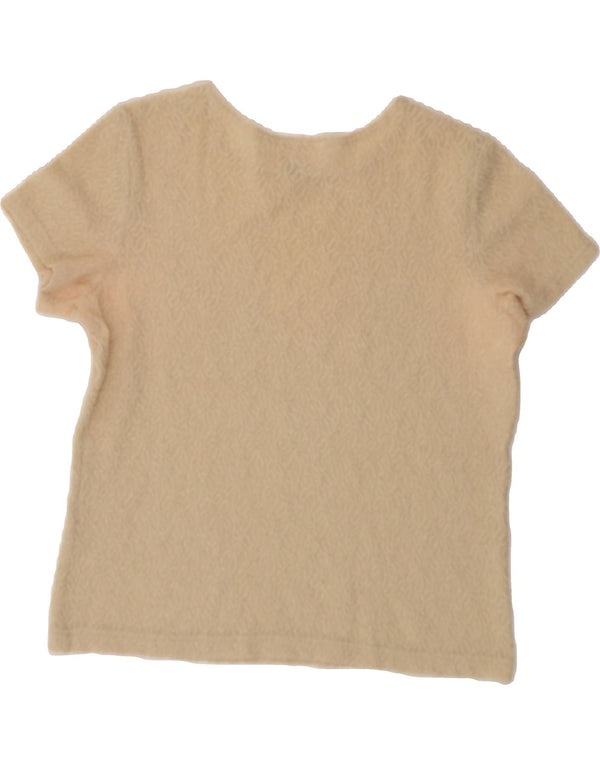 TALBOTS Womens Blouse Top UK 16 Large Beige Nylon