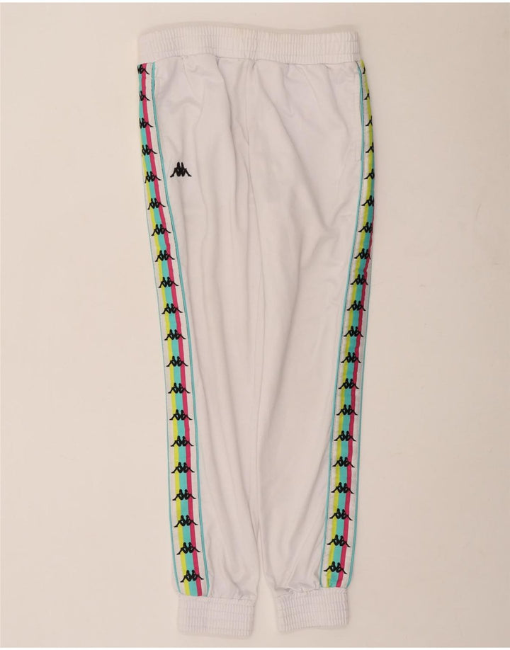 Pantaloni da tuta con grafica Kappa da uomo Joggers piccoli bianchi