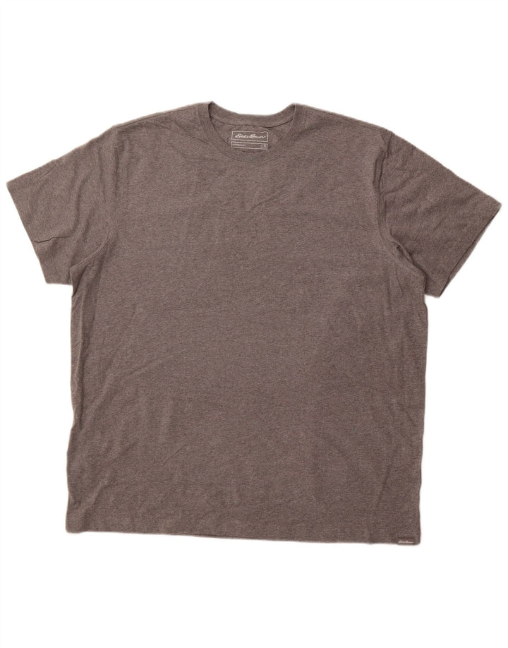 T-shirt da uomo EDDIE BAUER Top XL in cotone grigio