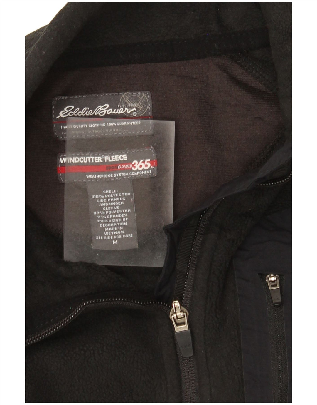 Giacca in pile da donna Eddie Bauer UK 14 poliestere nero medio