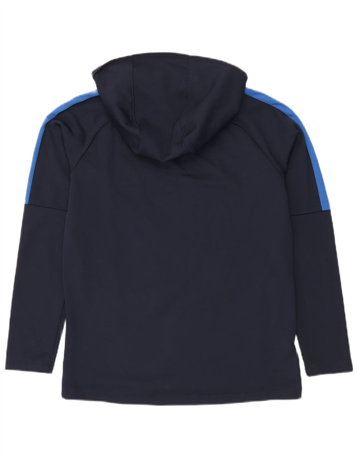 NIKE Felpa con cappuccio Dri Fit da uomo, media, in poliestere color block blu navy
