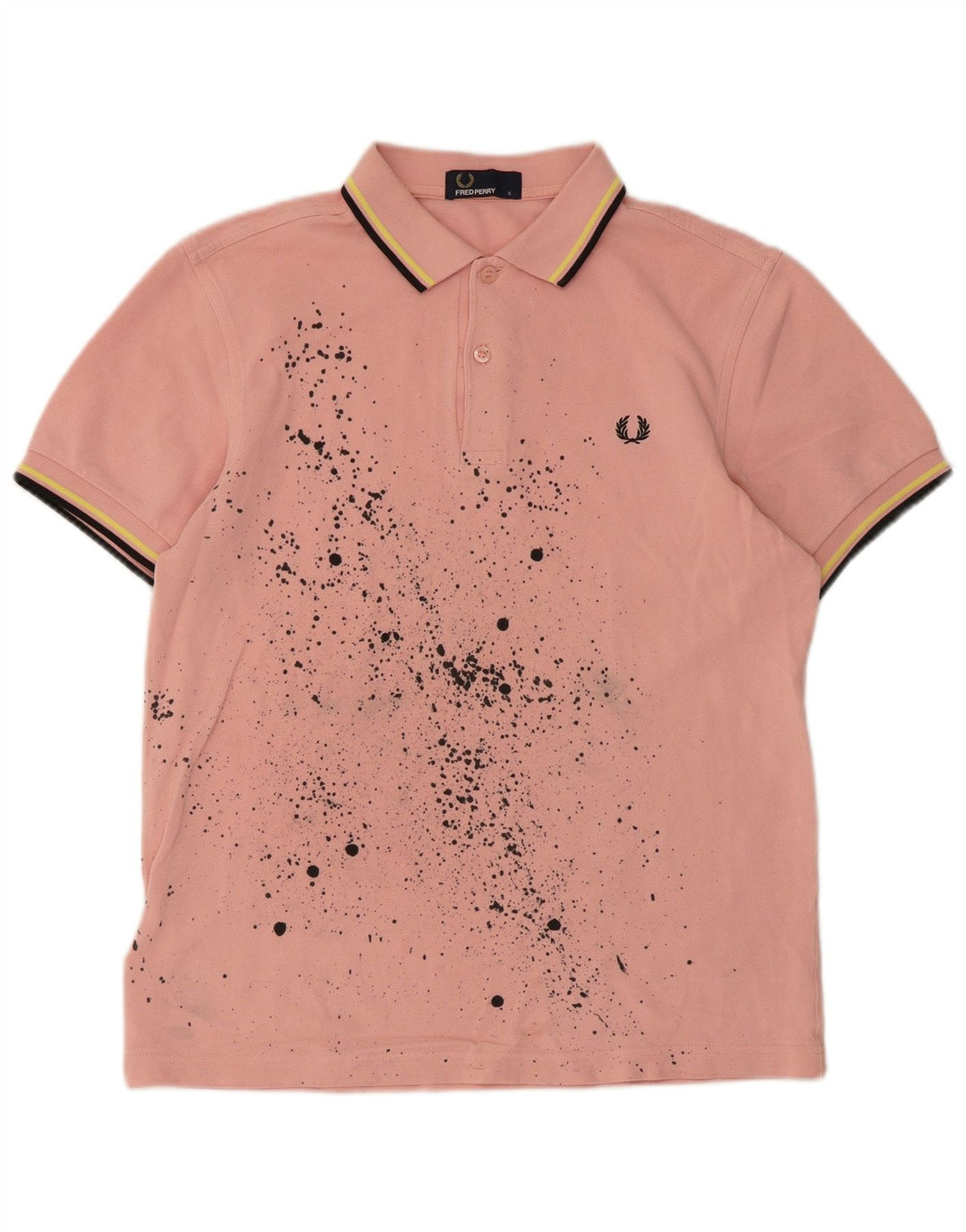 Polo da uomo Fred Perry piccola in cotone tie dye rosa