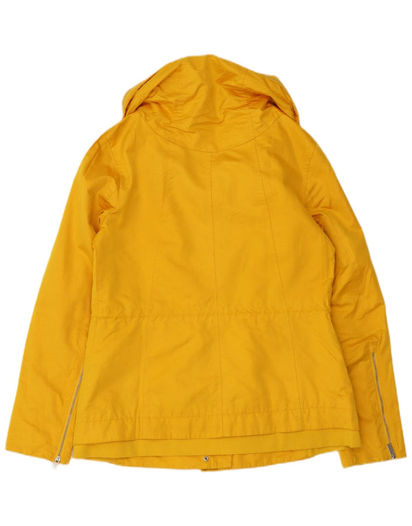 Giacca a vento con cappuccio da donna Zara UK 14 poliestere giallo medio