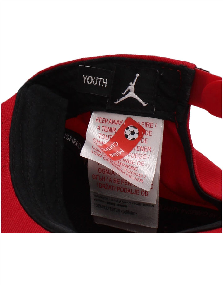 Cappellino Jordan con grafica da ragazzo, taglia unica, in poliestere rosso