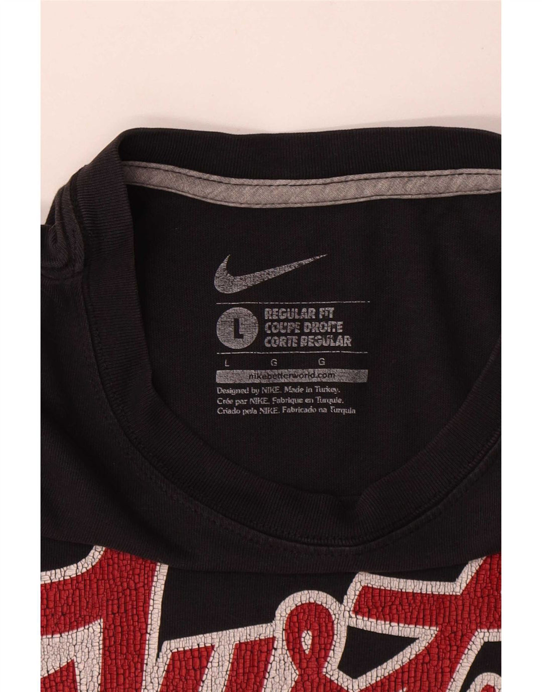 T-shirt grafica da uomo Nike Regular Fit, taglia grande, in cotone nero