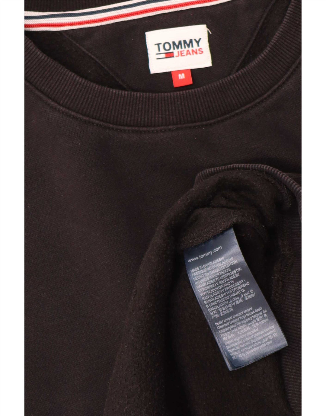 Felpa da donna Tommy Hilfiger Jumper UK 14 cotone nero medio