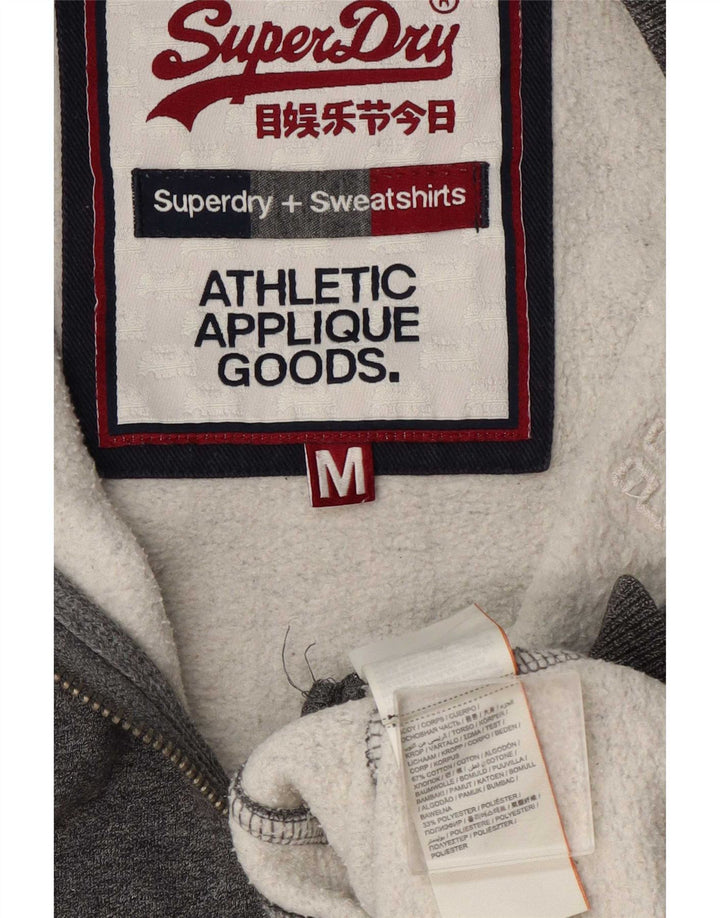 Giacca da tuta da uomo Superdry in cotone grigio medio