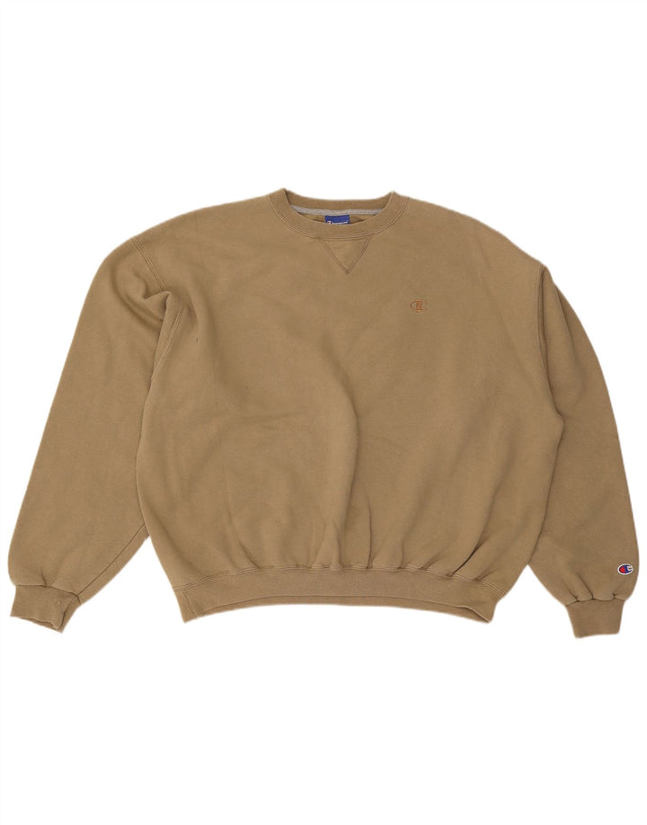 Felpa da uomo Champion Jumper XL in cotone marrone