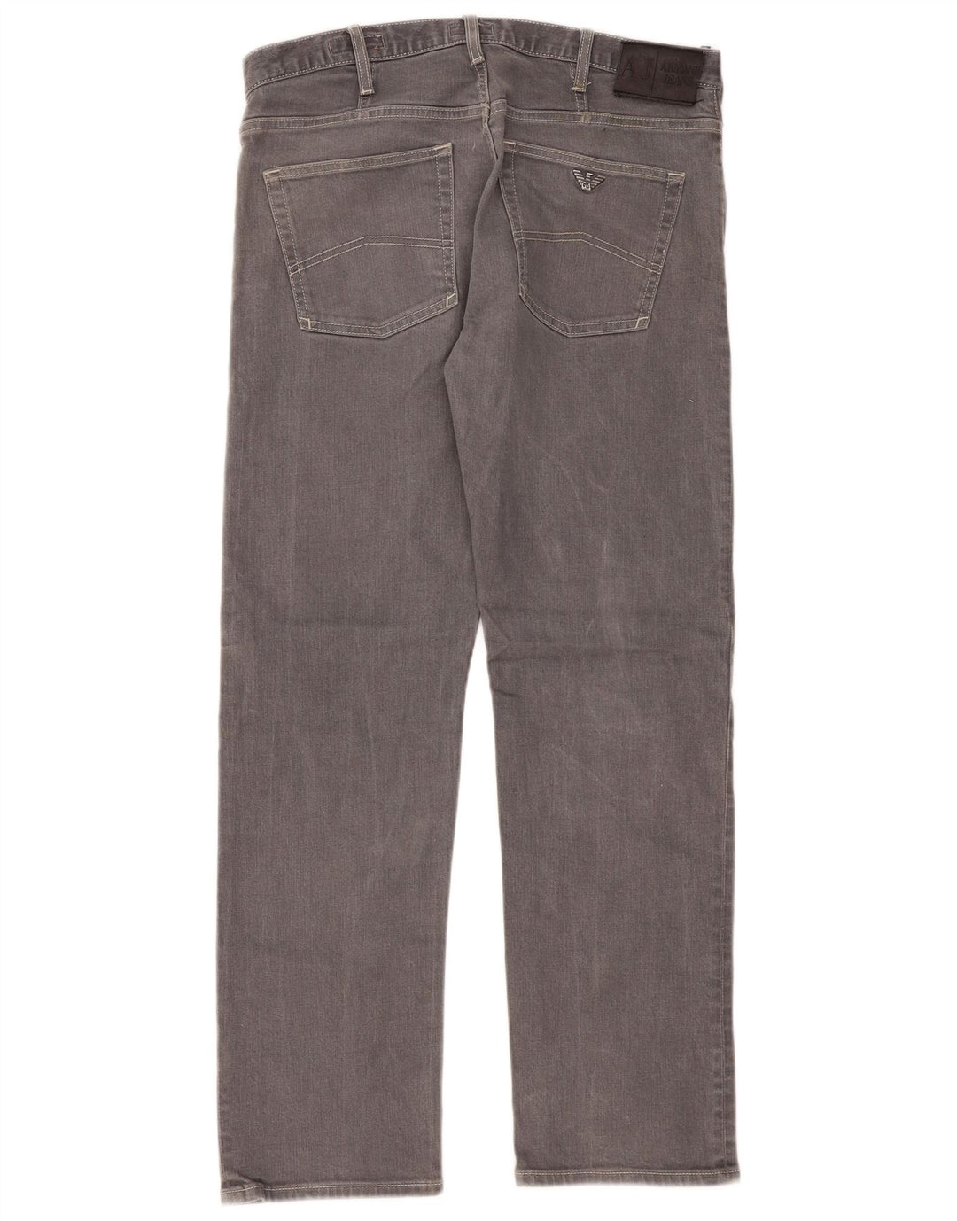 Jeans dritti regolari da donna Armani W34 L32 cotone grigio