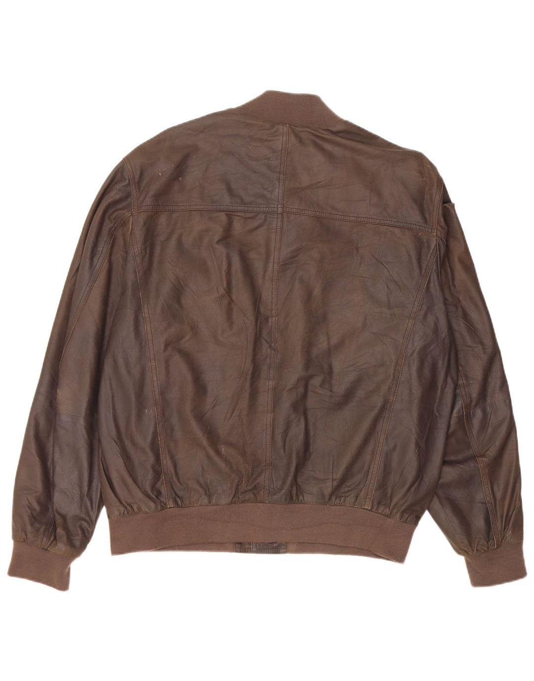 Giubbotto bomber da uomo in pelle Gimo UK 38 in pelle marrone medio