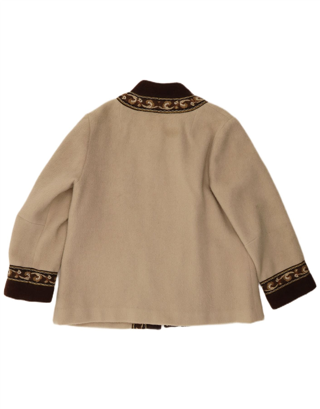 Giacca blazer da donna Fjord EU 44 XL Beige Fair Isle lana retrò