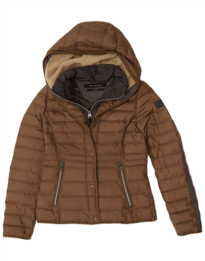 Giacca imbottita con cappuccio da donna Marc O'Polo EU 36 Small Brown Colourblock