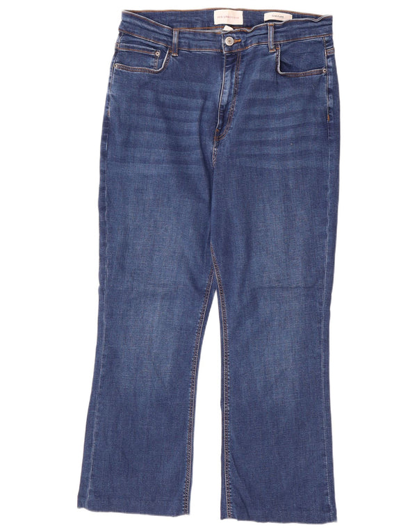 Jeans svasati slim crop da donna Marks & Spencer UK 16 Large W32 L25 Blu