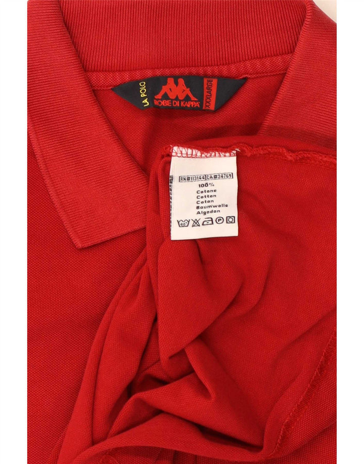 Polo Kappa Uomo 3XL Cotone Rosso
