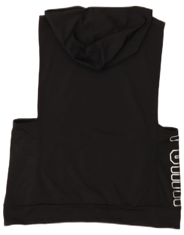 Felpa con cappuccio senza maniche grafica da donna Puma UK 12 Medium Nero Poliestere