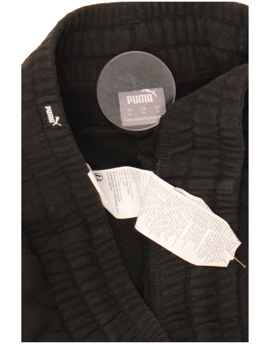 Pantaloncini sportivi da uomo Puma medio cotone nero