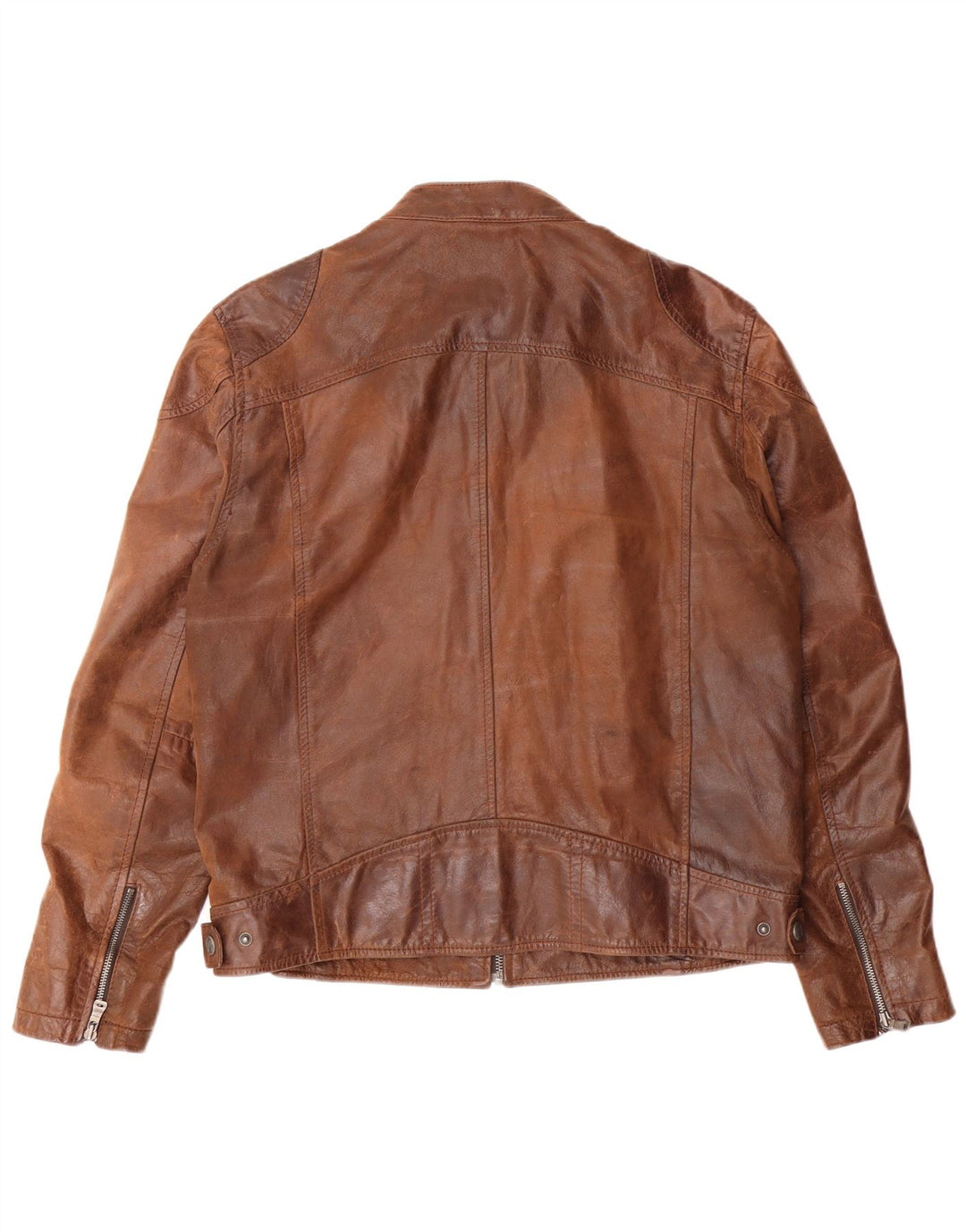 Giacca in pelle slim da uomo GIPSY UK 42 XL in pelle marrone