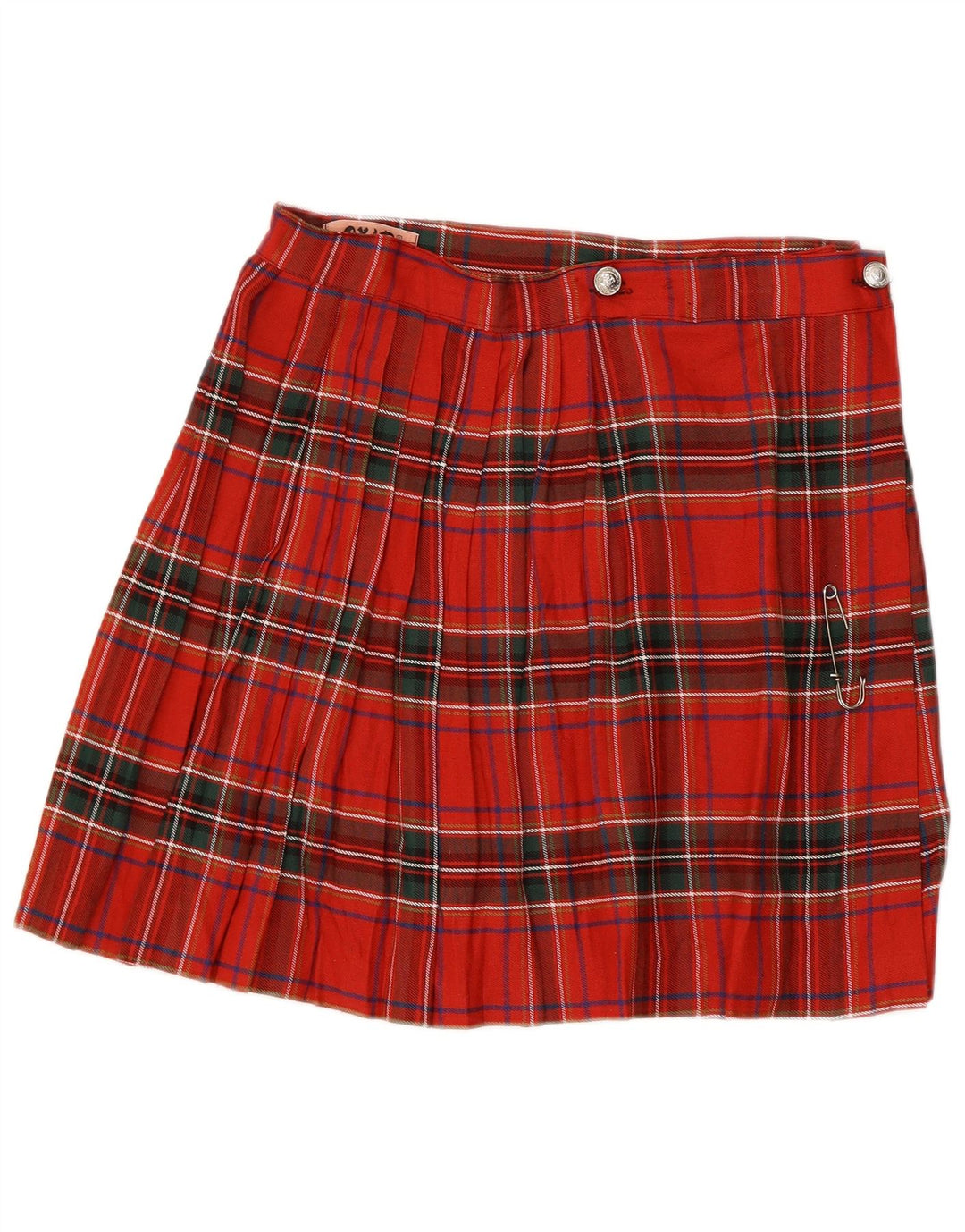 L'ALTRA MODA Womens Oxid Wrap Skirt W32 Large  Red Check Viscose