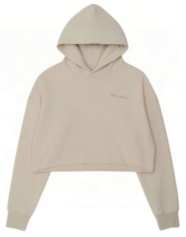 Maglione corto con cappuccio da donna Champion UK 14 bianco medio