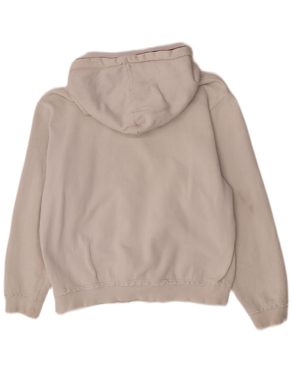 Maglione con cappuccio grafico da donna Billabong US 12 Large in cotone bianco