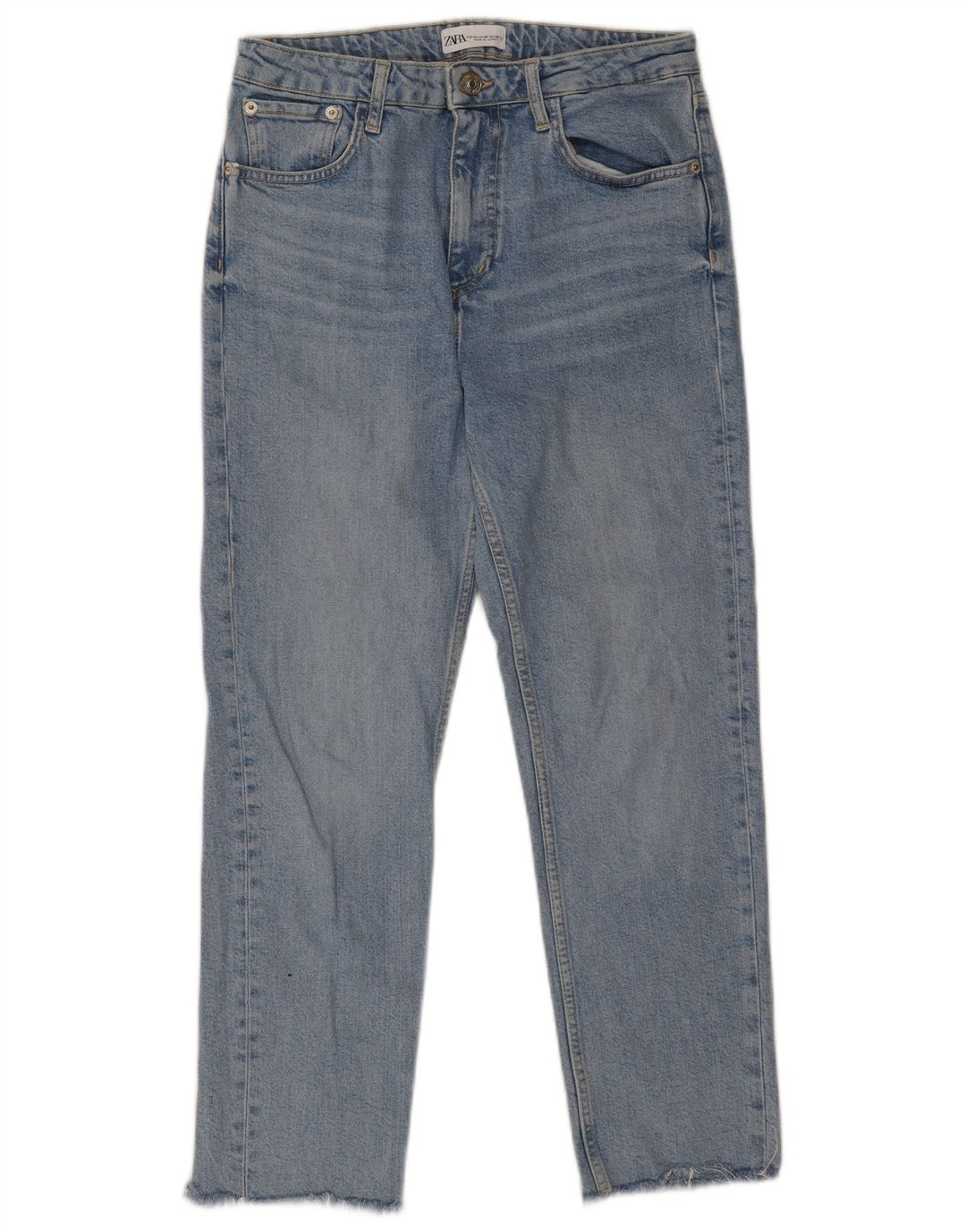 Jeans dritti da donna Zara EU 40 medio W30 L26 cotone blu