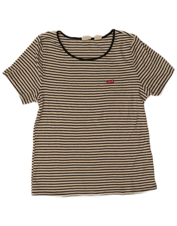 T-shirt da donna Levi's Top UK 18 XL a righe multicolore