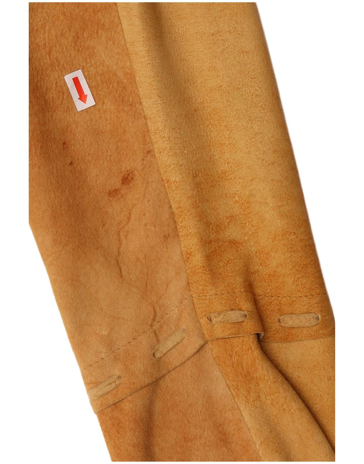 Giacca Camicia Donna Fontanelli in Camoscio IT 46 Large Beige Pelle