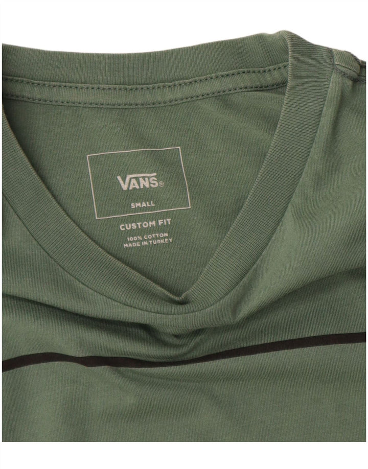 T-shirt grafica personalizzata da uomo VANS Top piccola in cotone verde