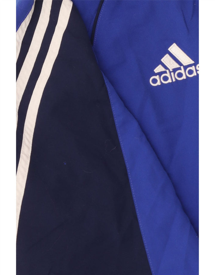 Giacca da tuta grafica da uomo Adidas UK 40/42 Colorblock blu medio
