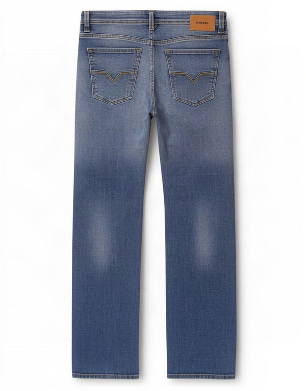Jeans dritti elasticizzati Larkee da donna Diesel W33 L32 cotone blu
