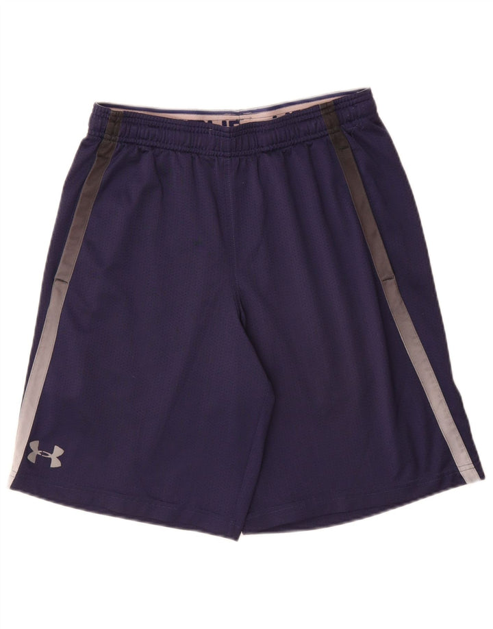 Pantaloncini sportivi Under Armour da uomo Heat Gear medio poliestere blu navy